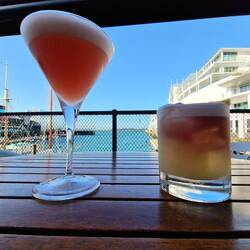 Campari Fig Sour und New York Sour