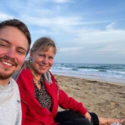 am Strand von Pájara - letzter Tag mit Timon