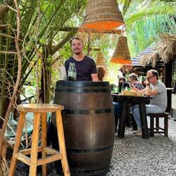 im Restaurant "il Sombre" in Betancuria.