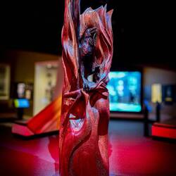 "Waa Totem" ... waa is the bringer of fire — Melbourne Museum.