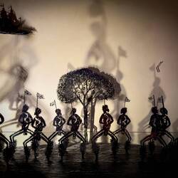 "Strangers from the Ocean" by T. McRae — Melbourne Museum.