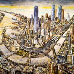 "Melbourne 1998-1999" by J. Senbergs ... State Library Victoria — Melbourne, VIC.