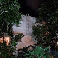 Feuer Leiter mit Hochsprung! 😅