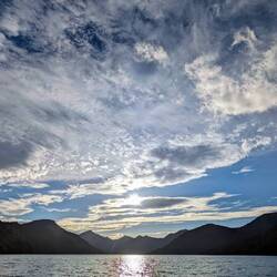 Enjoying the clouds and the scenery