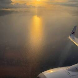 Sunset...this time from the plane when arriving at Bali