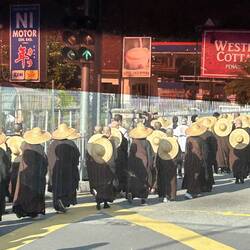 Monks walking to investiture at Temple.