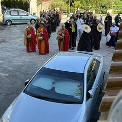 Monks arriving.