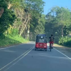 Catching a ride for a few km