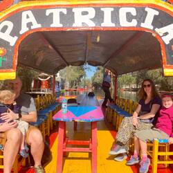Our boat 'Patricia' at Xochimilco floating gardens
