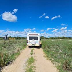 Auf dem Weg zur Mahangu Safari Lodge