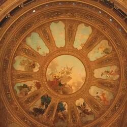 The paintings round the centre piece open up to provide ventilation.