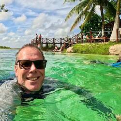Enjoying a swim
