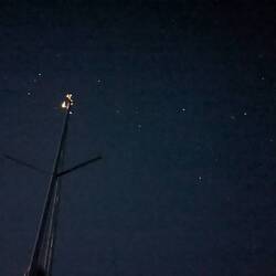 Constellations above our mast