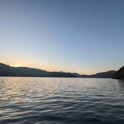 Cloudless night as the sun went down