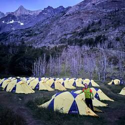 Die Zeltstadt um 23 Uhr