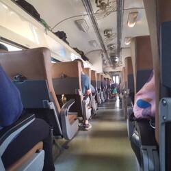 Air con second class, only front has Aircon. Freezing there and hot in the back window seats