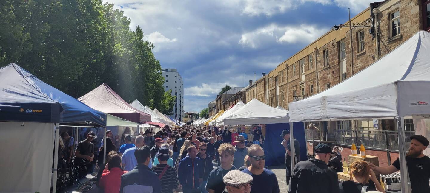 Crowds at the Salamanca markets were a little too much