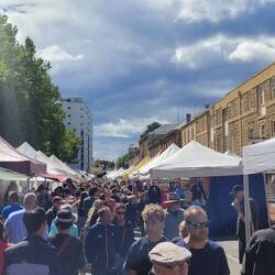 Crowds at the Salamanca markets were a little too much