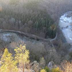 Talblick ins Große Lautertal von der Aussichtsplattform an der Ruine Wartstein