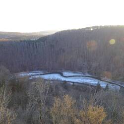 Talblick ins Große Lautertal von der Aussichtsplattform an der Ruine Wartstein