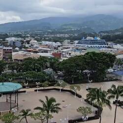 View of Tahiti from the ship.