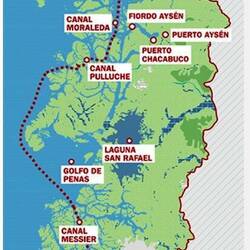 Vorfreude ist doch die Schönste. Meine Route mit der Fähre in Chile kurz nachdem ich ankommen werde