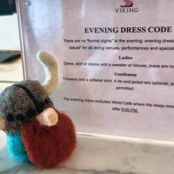 Checking dress code at "The Resturant"