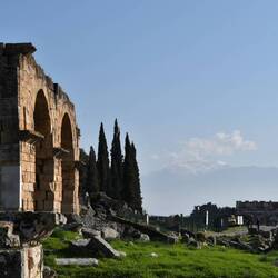 Nous avons pu découvrir de nombreux vestiges : thermes, agora, temples, nécropole...