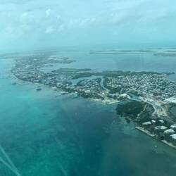 San Pedro on Ambergris Caye from our tiny plane!