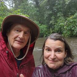 No luck seeing the aqua blue today, but we made it to the end of the trail👍