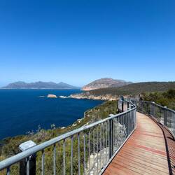The Cape Tourville boardwalk — Freycinet NP, TAS.