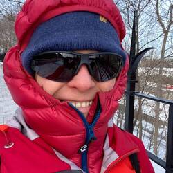 Schön eingepackt hat sich's gut aushalten lassen. Nur sie Nase hatte etwas gelitten 😉