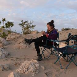 Pause thé en attendant le coucher du soleil 🌅