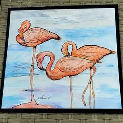 Flamingos by Pat