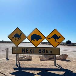 So many signs like these. Didnt see much wildlife though.