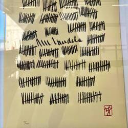 Jedes Jahr ein Strich von Nelson Mandela