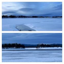 Storumansee mit Fluss Umeälven