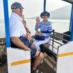 Choo, choo. Lee loves it!