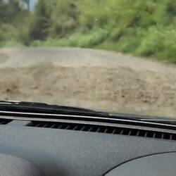 An idea of the narrow,steep roads. Those barriers won't help!! Brakes checked regularly😳