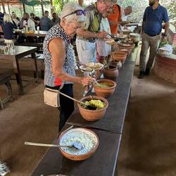 Peter and Heather at buffet.
