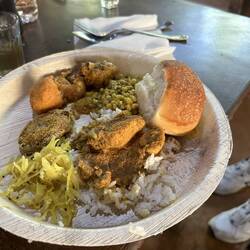Delicious array of local foods for lunch.