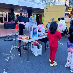 Zuckerwatte mit Motiv