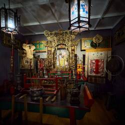 The Guan Di Temple room represents the Chinese temples in north-eastern Tasmanian mining towns.
