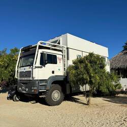 Hier stehen wir in Los Barriles