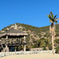 Ein schöner Stellplatz mit Palapa direkt am Strand (ist ab 1.2. frei)