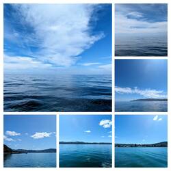 Getting distracted by the clouds and ocean