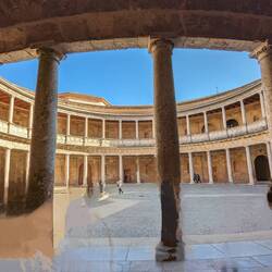 The inside of Charles palace was round