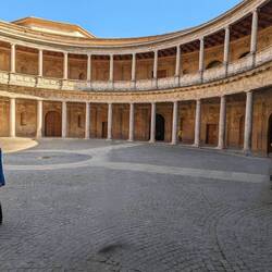 If someone stands in the middle, everyone around can easily hear him/her.