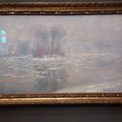Claude Monet - Eisschollen in Bennecourt