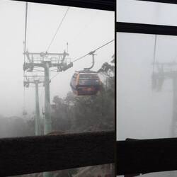 Einmal zurück/bergab durch die Wolken